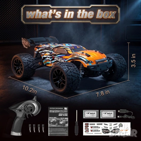 БЪРЗА RC car радиоуправляема количка 4x4 40 км ч 2 батерии - бъги или камион - НОВИ, снимка 10 - Електрически играчки - 54479612