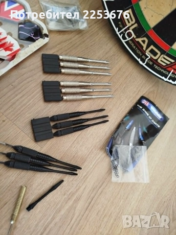 Професионална сизалова мишена за дартс Winmau Blade 5 + Комплект стрелички и пера, снимка 2 - Дартс - 55166374