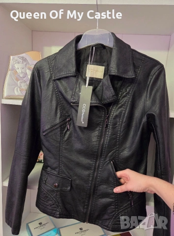 Дамско кожено яке, снимка 2 - Якета - 53999513