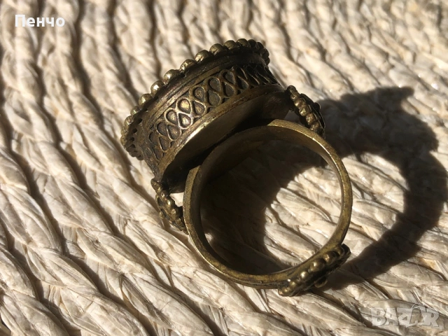 стар голям възрожденски пръстен, снимка 10 - Антикварни и старинни предмети - 49665241