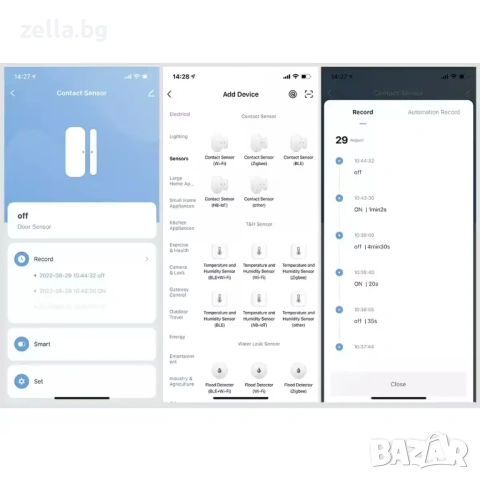 WiFi сензор за врата/прозорец Tuya 2.4GHz – Smart Home аларма, Alexa, Google Home 10315, снимка 7 - Друга електроника - 54663452