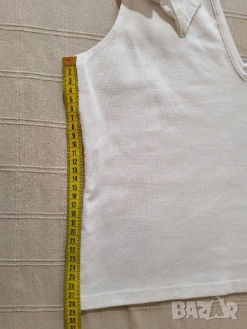 Разкошна бяла блуза на ZARA р-р 28, снимка 9 - Корсети, бюстиета, топове - 54381491