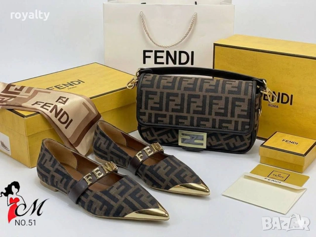Fendi Нови Дамски Елегантни Обувки Различни Цветове , снимка 2 - Дамски елегантни обувки - 55082912