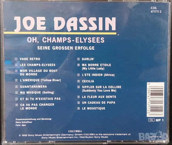 JOE DASSIN OH, Champs Elysees , снимка 2 - CD дискове - 55515265