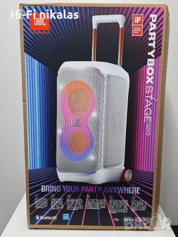безжична блутут парти колонка JBL PARTYBOX STAGE 320 +документи и гаранция 