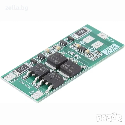 Комплект 2 броя BMS модул 2S 20A 7.4V с балансиране, защита за Li-Ion 18650/26650, DIY 10452, снимка 8 - Друга електроника - 54703313