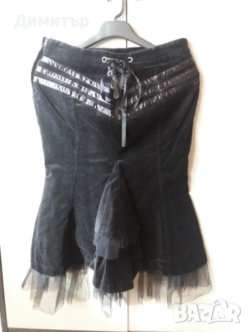 Пола от кадифе и дантела H&M, снимка 3 - Поли - 54246817