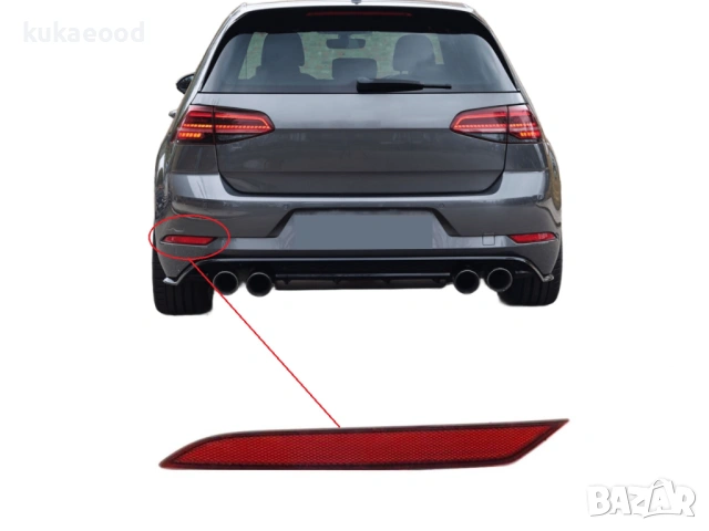 Рефлектор за задна броня на VW Golf 7.5 Facelift, снимка 3 - Части - 54106474