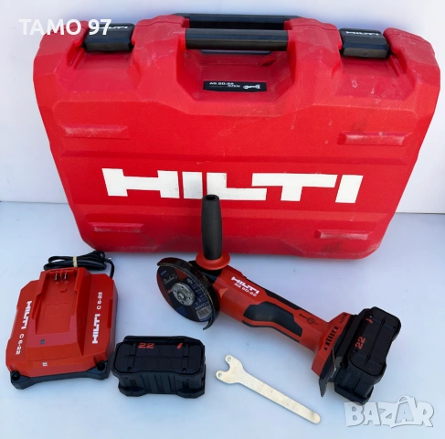 Hilti AG 6D-22 Nuron - Безчетков ъглошлайф с SensTech 2x22V 5.10Ah перфектен!