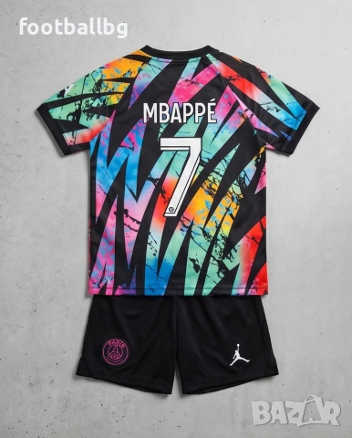 MBAPPE 7 💙⚽️ детско юношески футболни екипи PSG 💚⚽️ РЕТРО екипи , снимка 3 - Футбол - 40019311