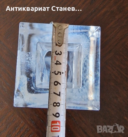 ❄️✨ KOSTA BODA SWEDEN – МАСИВЕН СТЪКЛЕН АРТ КУБ/СВЕЩНИК С НЕВЕРОЯТЕН СВЕТЛИНЕН ЕФЕКТ ✨❄️, снимка 11 - Декорация за дома - 54933056