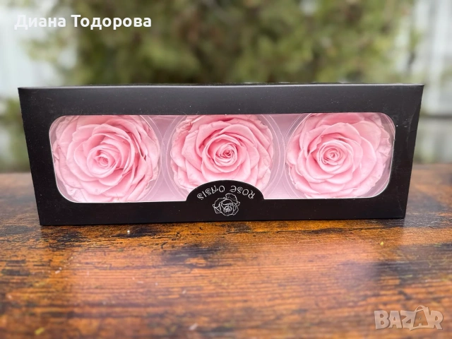 Вечни рози главички 8 см, снимка 3 - Декорация за дома - 55159129