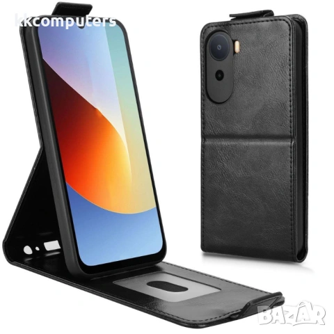 Вертикален Кожен Калъф за Xiaomi Redmi A7 Pro 4G - Флип, Магнитен, Стойка, Слот за карта, 4 цвята