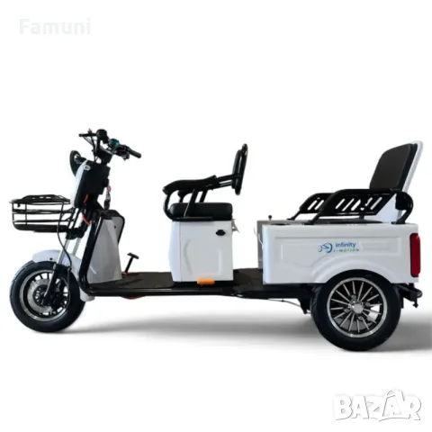 Електрическа Триколка CARGO 1800W (Ремарке или седалка), снимка 3 - Мотоциклети и мототехника - 55586030