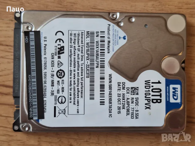 WD  1TB  323 дни  /тестван е