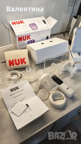 Електрическа помпа за кърма NUK Soft & Easy с презареждаема батерия,Бутилка NUK Perfect Match, снимка 4 - Помпи за кърма - 54247688