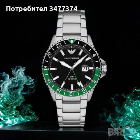 Emporio Armani Diver GMT -   Чисто нов!, снимка 6 - Мъжки - 54743983