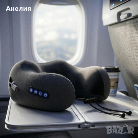 Smart масажна възглавница за врат с топлина и вибрации - моментално успокоение и релакс, снимка 2 - Масажори - 54113575