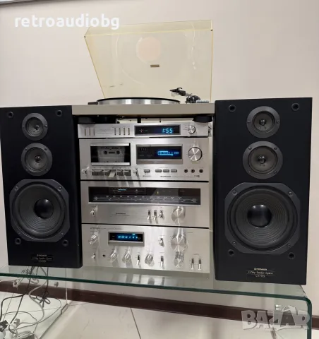 🔈ТОП ретро аудио сет PIONEER синя серия - усилвател, тунер, дек, таймер, грамофон и колони🔈