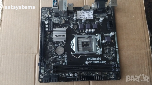 Дънна платка ASRock H310CM-HDV Socket LGA1151, снимка 3 - Дънни платки - 54962226