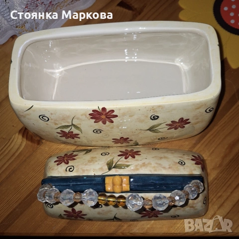 Керамична кутия за сладки с форма на дамска чанта, снимка 3 - Форми - 54754567