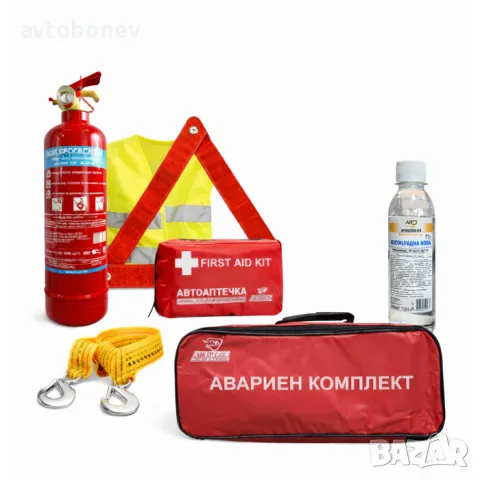 Авариен комплект за пътна безопасност, сертифициран - 5 части