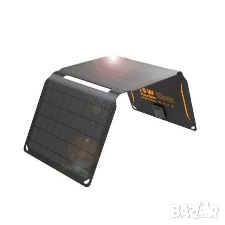 Преносимо USB соларно зарядно устройство за телефон 15W - FlexSolar, снимка 2 - Друга електроника - 55364750