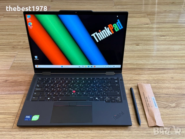 НОВ! Lenovo T14s 2 in 1`Ultra 7 255U/32GB LPDDR5X/512GB NVMe/Гаранция/Батерия 100%-1ц/WUXGA IPS, снимка 2 - Лаптопи за работа - 54717905