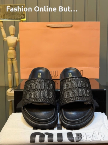 Дамски чехли Miu Miu, снимка 2 - Чехли - 54663663