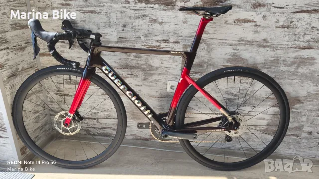 Карбонов шосеен велосипед Guerciotti Veloce S Disc Ultegra/105 Mix Velomann V30R | M (Пребоядисван), снимка 14 - Велосипеди - 55612121