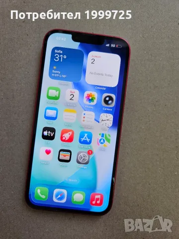 Apple iPhone 13 (128GB) Red (батерия 86%), снимка 2 - Apple iPhone - 55509342