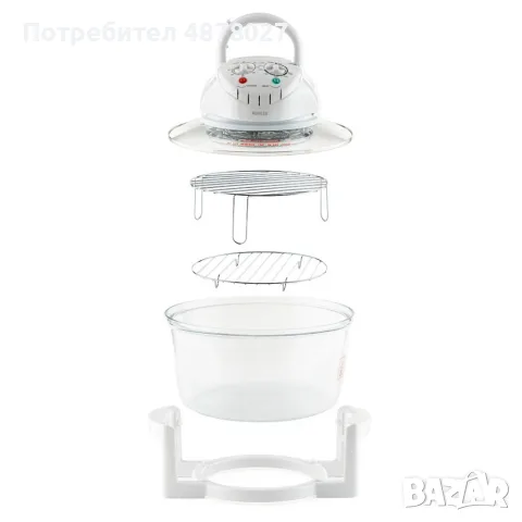 Комбинирана 2в1 халогенна фурна и еър фрайър MFC-1200,1400W,12 л., снимка 7 - Фритюрници - 55513530