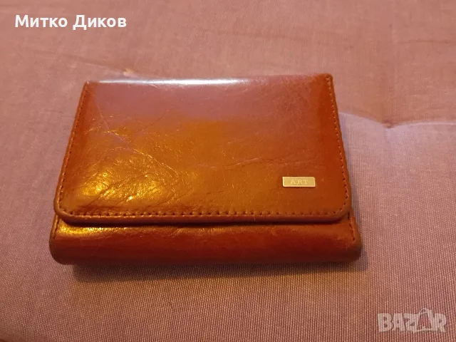 Арт марково портмоне естествена кожа 115х90 мм като ново