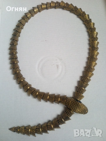 Гердан. Колие. Бижу -с форма на змия, снимка 2 - Колиета, медальони, синджири - 54013958