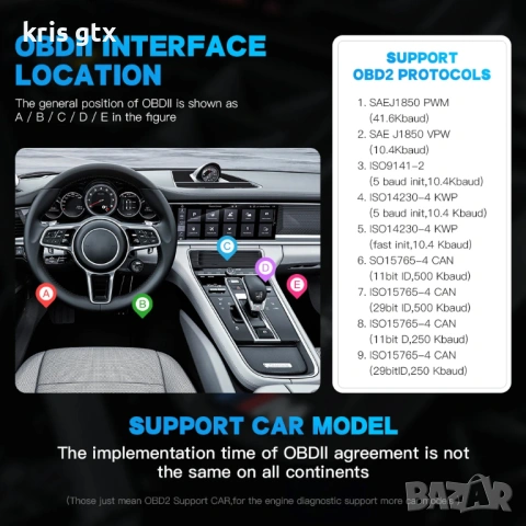 XTOOL AD20 Pro OBD2 Scanner Wireless Full System Car Diagnostic Tool, снимка 5 - Аксесоари и консумативи - 54896084