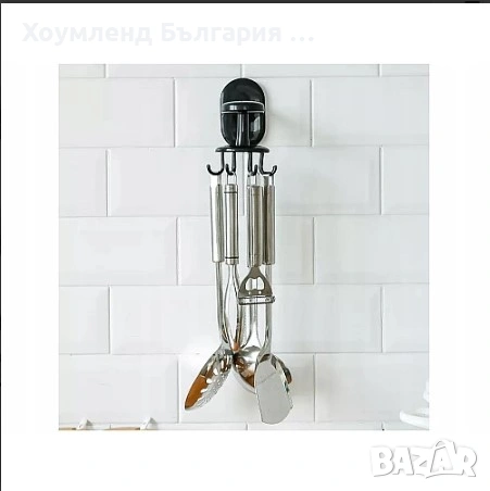 Удобна въртяща закачалка за кухня и баня, снимка 4 - Други - 54355656