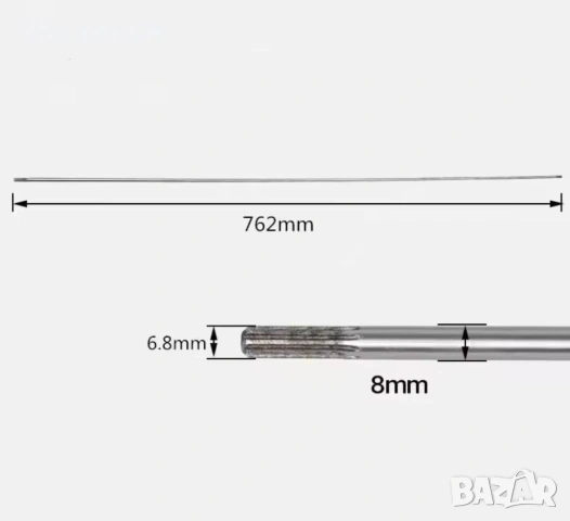 Прът кардан вал за бензинов моторен тример храсторез моторна коса, снимка 4 - Градинска техника - 54184510
