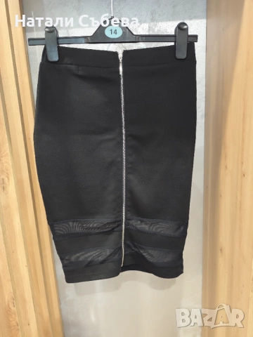 Пола с висока талия и цип, снимка 3 - Поли - 54242936