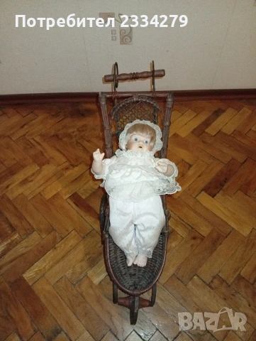 Автентична количка за кукли и декорация, изработена ръчно., снимка 2 - Колекции - 54493281