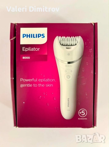 Епилатор PHILIPS SERIES 8000 BRE715/00 МИЕЩА СЕ ГЛАВА