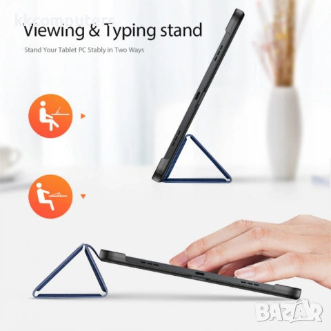 DUX DUCIS Domo Калъф за Realme Pad 3 с Тройно Сгъваема Стойка и Протектор – 2 цвята, снимка 3 - Калъфи, кейсове - 54041255