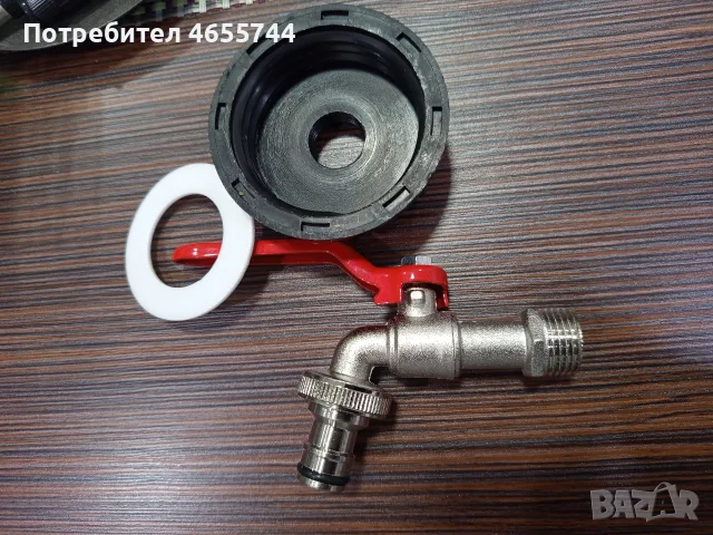 капачка с кран за цистерна 1000 л.    , снимка 2 - Напояване - 55480913
