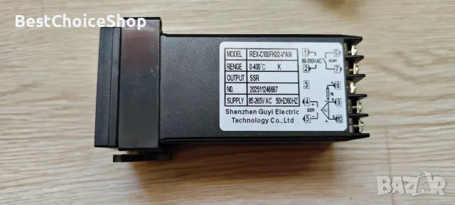 Цифров PID контролер Интелигентен термостат с 25A SSR реле, резервоари, фурни - 0-1300 ℃, снимка 5 - Друга електроника - 55425919