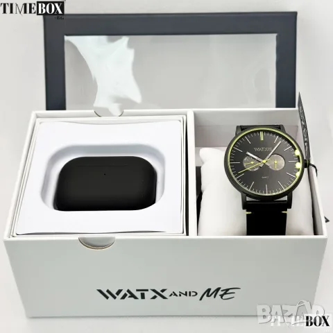 Watx and Colors Chronograph Black/Yellow + Earbuds, снимка 2 - Мъжки - 55357650