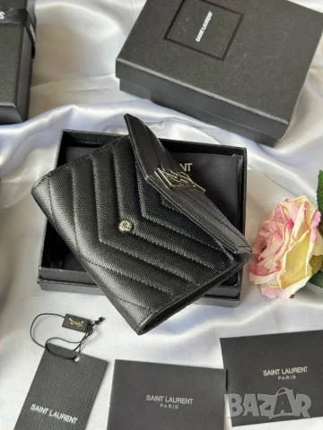 Saint Laurent Monogram Envelope Compact Wallet , снимка 9 - Портфейли, портмонета - 55417633