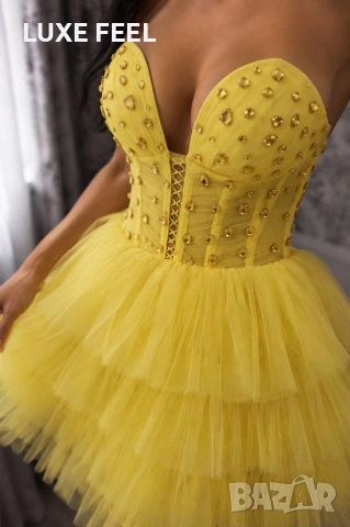 💛 Официална Рокля с Камъни 