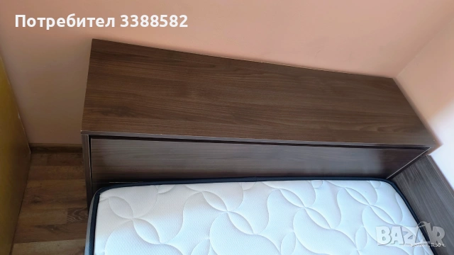 Единично легло с ракла (венге) и матрак ИРИМ, снимка 8 - Спални и легла - 55003974