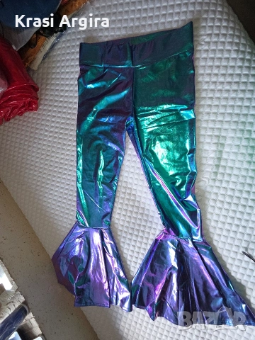 Дамски Лъскаво Клинче тип Чарстон М/л , снимка 7 - Панталони - 53991305