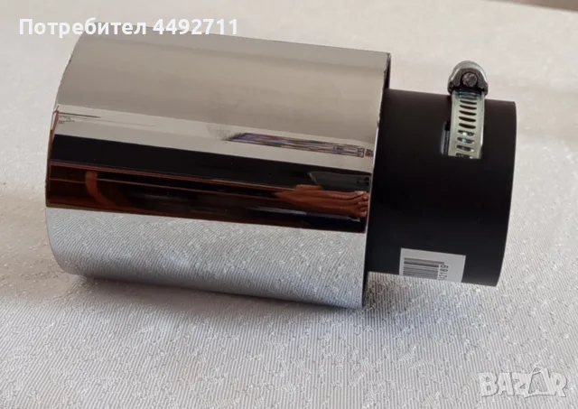 Продавам хромиран накрайник за ауспух на автомобил , снимка 4 - Части - 55659262
