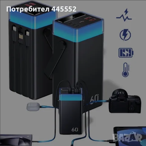 Външна батерия, Suness, 60000mAh, снимка 2 - Външни батерии - 55502210